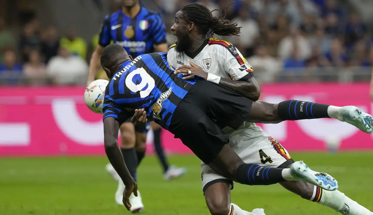 Adapun Lecce terpuruk di dasar klasemen. (AP Photo/Luca Bruno)
