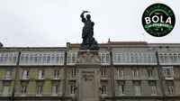 Monumen Maria Pita, di Plaza de Maria Pita, La Coruna, Spanyol, 11 Maret 2017. (Bola.com/Okky Herman Dilaga). 