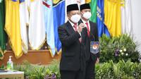 Mendagri Tito Karnavian melantik lima penjabat atau Pj Gubernur untuk lima provinsi yang kepala daerahnya sudah habis masa jabatannya pada pertengahan Mei 2022. (Foto: Puspen Kemendagri)