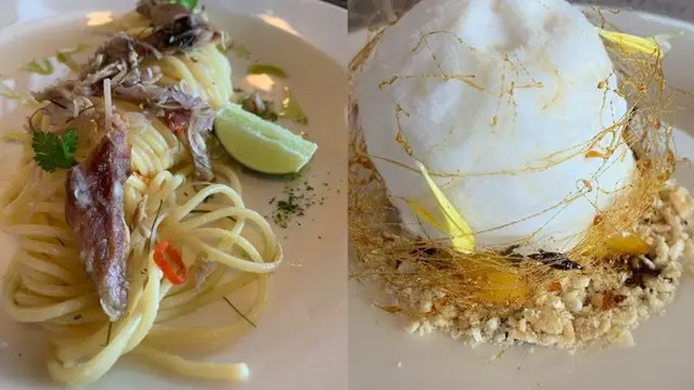 Es Puter Binaria dan Spagetti Sambal Matah