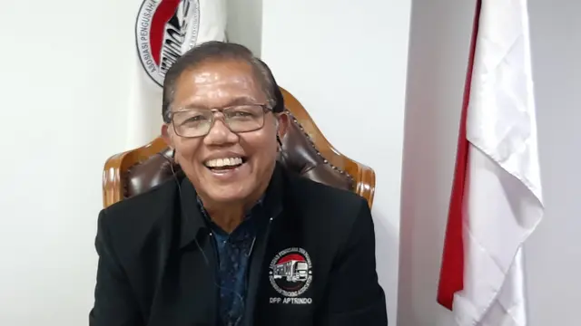 Ketua Umum Dewan Pimpinan Pusat (DPP) Asosiasi Pengusaha Truk Indonesia (Aptrindo) Gemilang Tarigan.