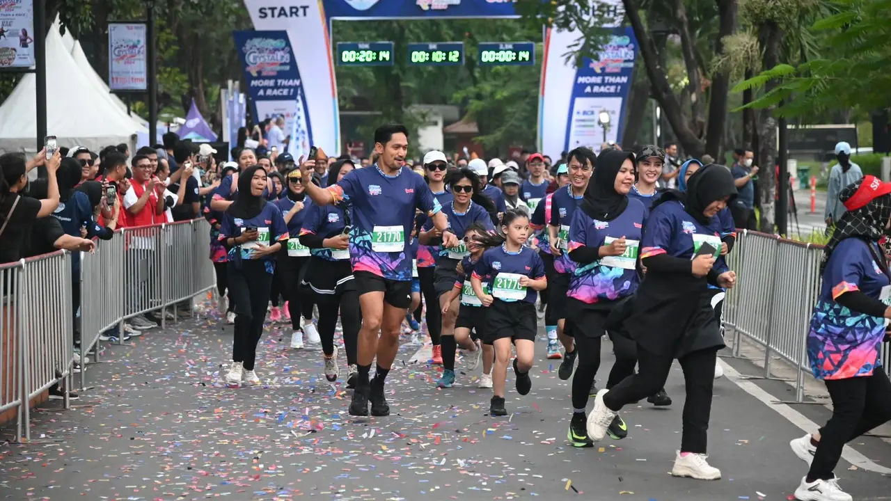 Ibnu Jamil pertama kali mengajak anak ikut lari di Crystalin Runexperience 2024