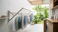 6 Model Jemuran di Samping Rumah Type 45 dengan Tempat Sepatu dan Bangku Multifungsi