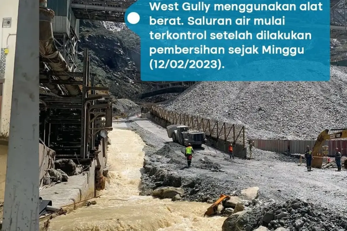 Tambang Freeport Indonesia banjir hingga longsor