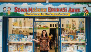 Usaha yang tidak takut saingan, buka sewa mainan edukasi anak. [Foto: Gemini]