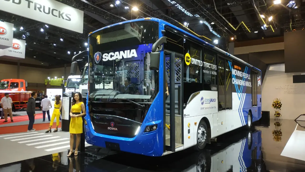Scania Pamer Bus Untuk Transjakarta (Arief A/Liputan6.com)