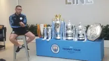 Paul Dickov saat menyambangi kantor LINE Indonesia di kawasan SCBD, Jumat (18/10/2019), sebagai pemain legenda perwakilan Manchester City.