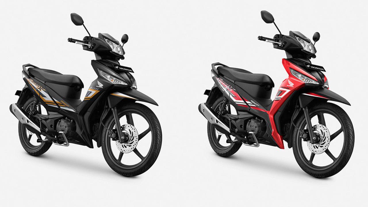 Honda Supra X 125 Golden Matte Black dan Energetic Red (AHM)