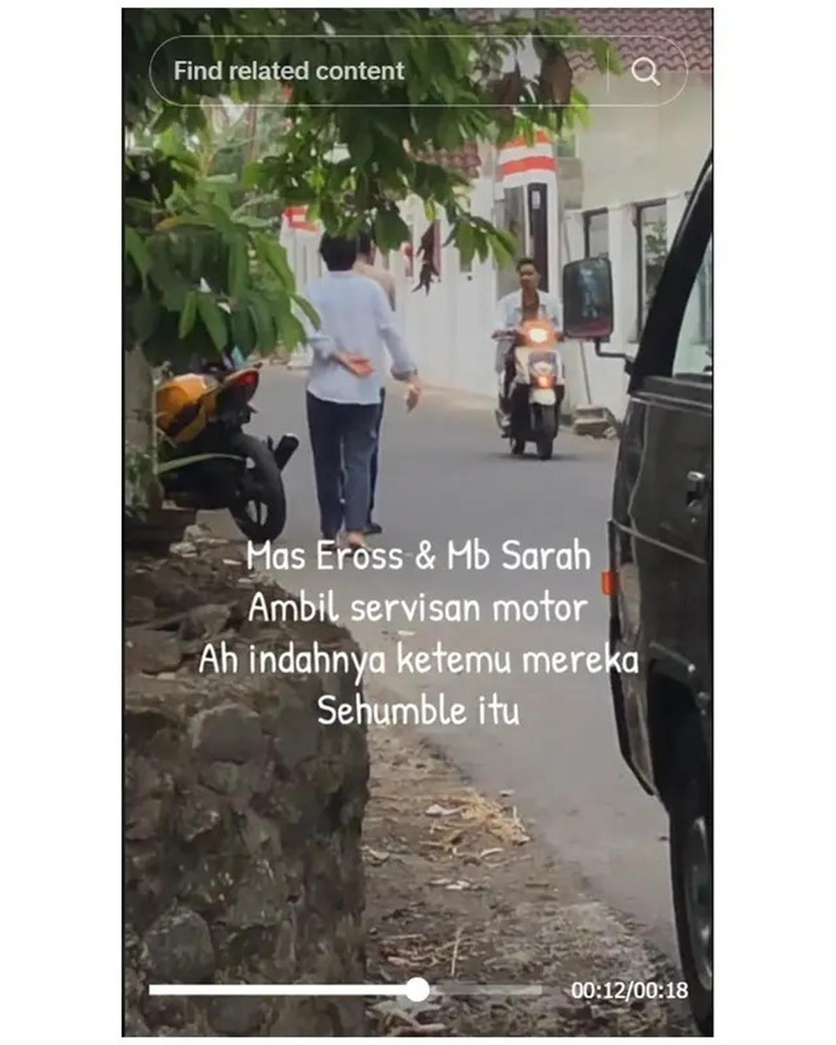 Viral Kesederhanaan Eross Candra SO7 dan Istri Jalan Kaki Ambil Servisan Motor, Ini 6 Momennya