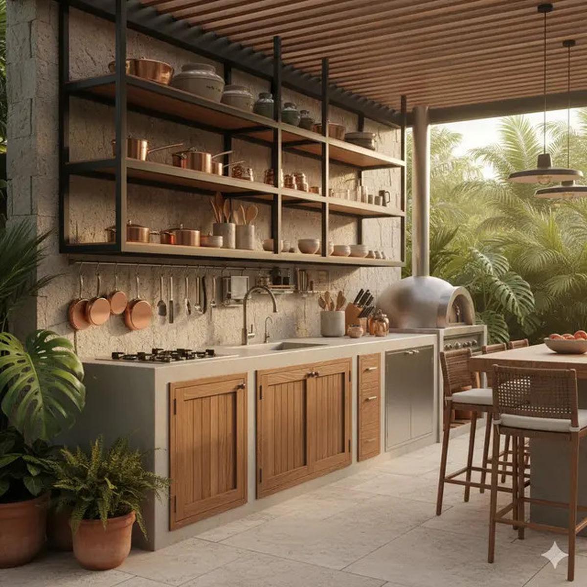 9 Dapur Outdoor Sederhana tapi Berkelas, Cocok untuk Rumah di Daerah Panas