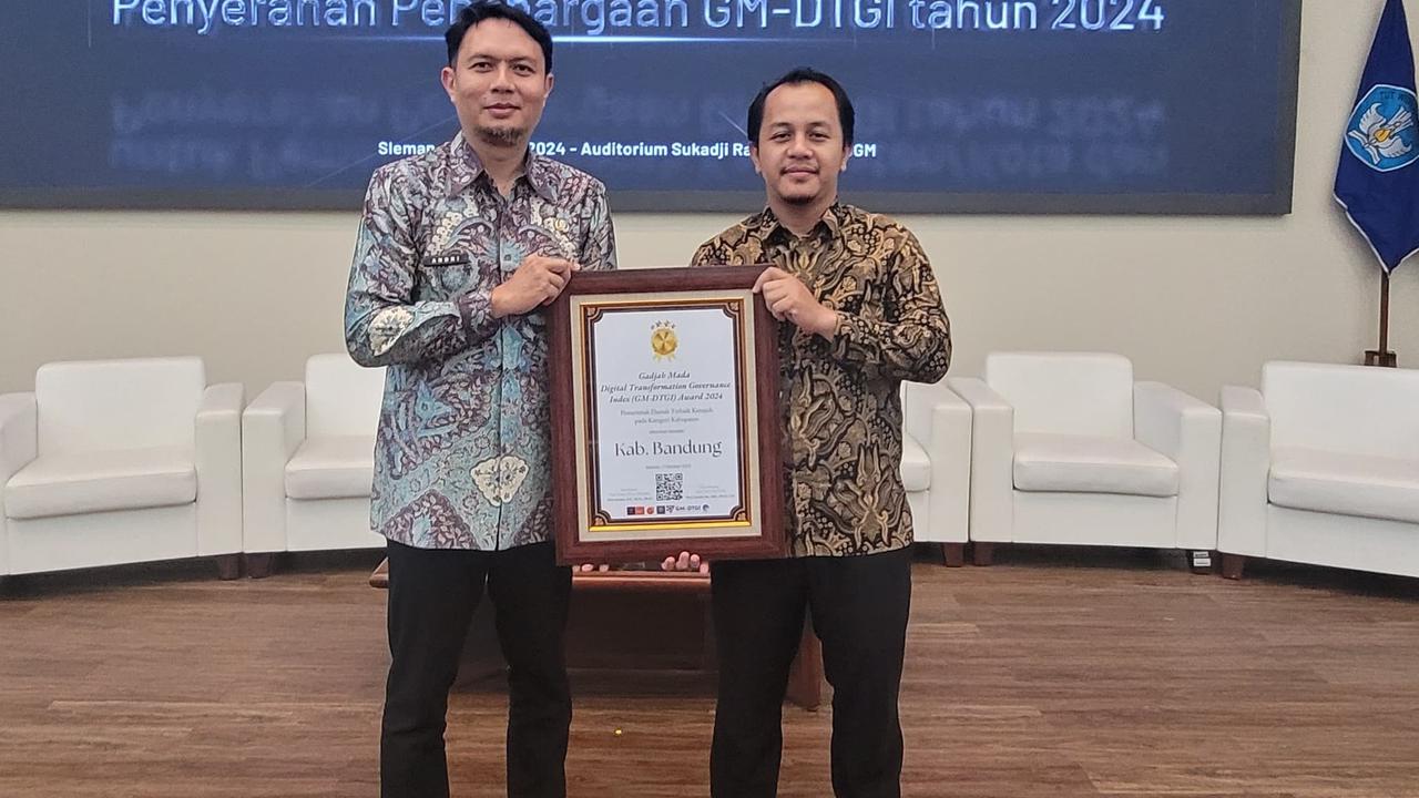 Di Ajang GM-DTGI Award 2024, Pemkab Bandung Raih Penghargaan Pemerintah Daerah Terbaik