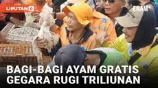 Rugi Terus, Komunitas Peternak Unggas Nasional Bagikan Ribuan Ayam di Patung Kuda Gambir