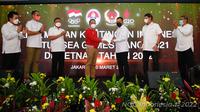 Sekjen Komite Olimpiade Indonesia, Ferry Kono, menerima amanah menjadi Chef de Mission (CdM) Kontingen Indonesia untuk SEA Games 2021 Hanoi, Vietnam, saat pengumuman Chief de Mission (CdM) dan Kontingen Indonesia untuk SEA Games 2021 Hanoi, Vietnam di Auditorium Wisma Kemenpora. (Dok NOC Indonesia)