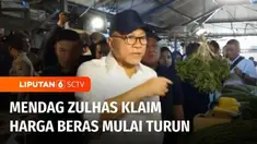 Menteri Perdagangan Zulkifli Hasan mengecek kebutuhan bahan pokok di Bandung, Jawa Barat, pada Rabu siang. Dari pantauannya mengklaim, saat ini harga beras stabil dengan kecenderungan mulai turun.