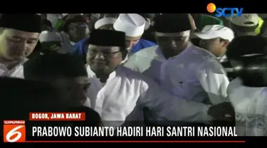 Dalam sambutannya, Prabowo menyatakan tak akan menyia-nyiakan dukungan yang diberikan ulama, habaib, dan para santri.