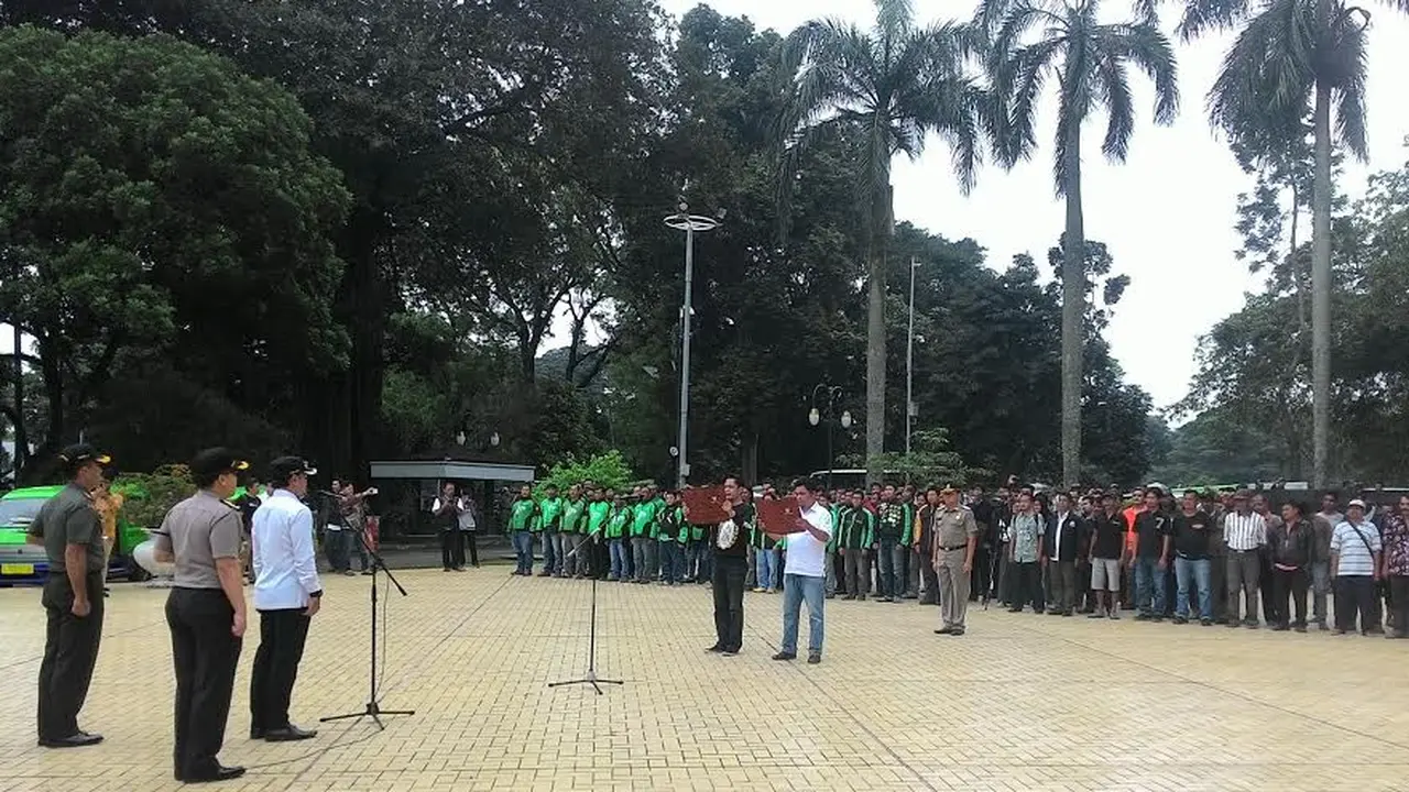Deklarasi damai sopir angkot dan ojek online di Bogor