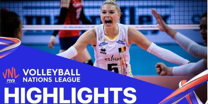 VIDEO: Highlights Volleyball Nations League, Laga Seru Tim Putri Belgia Saat Kalahkan Korea Selatan 3-2