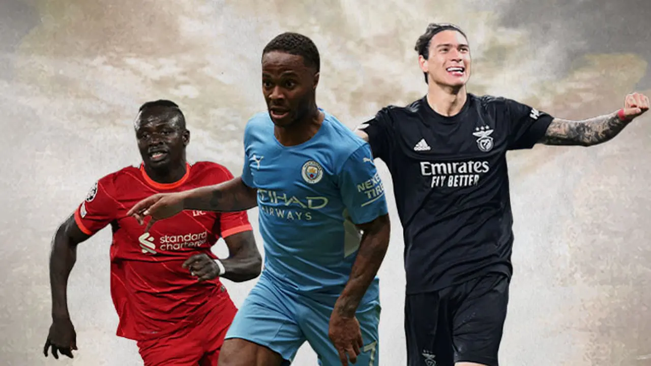 Ilustrasi - Sadio Mane, Raheem Sterling, Darwin Nunez