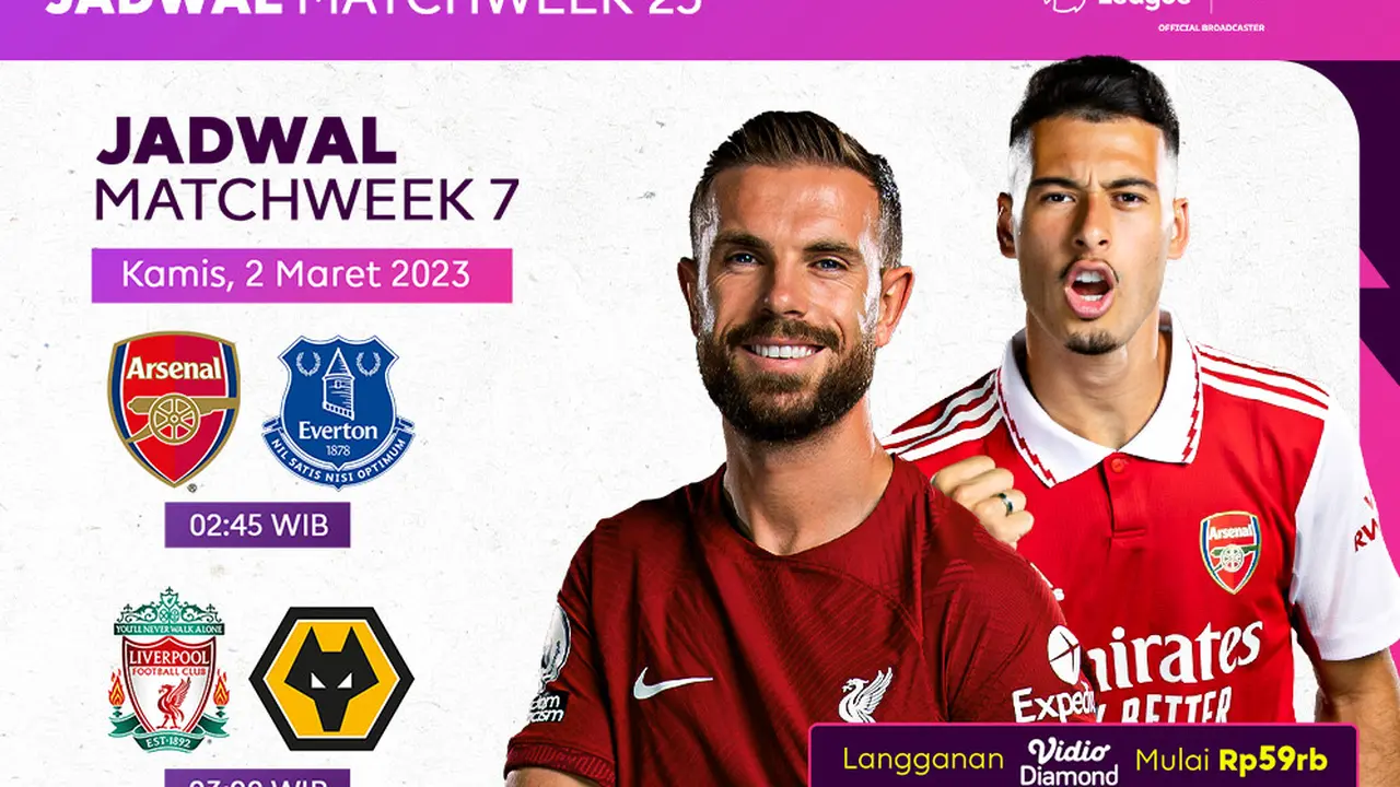 Jadwal Live Streaming Liga Inggris 2022/2023 Matchweek 7 di Vidio, 2 Maret 2023
