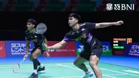 Ganda putra Indonesia Muhammad Shohibul Fikri/Daniel Marthin menang atas wakil Chinese Taipei Chiang Chien-Wei/Wu Hsuan-Yi pada babak 32 besar Japan Open 2024. Mereka menang&nbsp;21-19 dan 21-19 di Yokohama Arena, Rabu (21/8). (foto: instagram @badminton.ina)