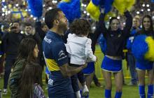 Aksi Carlos Tevez berseragam baru Boca Juniors