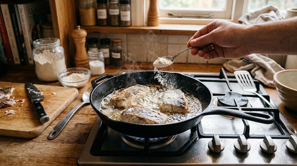 Cara Menggoreng Ikan agar Minyak Tidak Banyak Meletup di Dapur/AI Generated