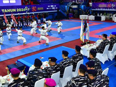 Kejuaraan Nasional Karate KASAL CUP V 2026 menjadi ajang pembinaan prestasi sekaligus penguatan karakter prajurit dan generasi muda. (dok. TNI AL)
