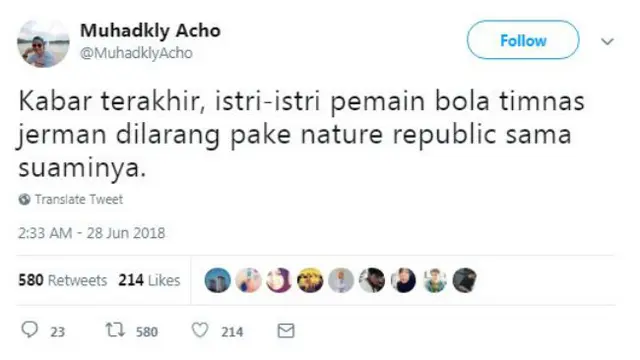 Banyak warganet ikut menanggapi kekalahan timnas Jerman melalui cuitan-cuitan kocak di Twitter.