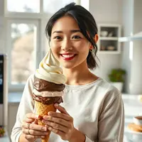 cara membuat es krim rumahan ©Ilustrasi dibuat AI