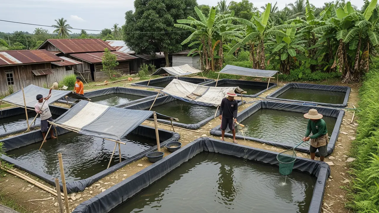 Ternak Ikan Gabus di Kolam Terpal Tanpa Aerator