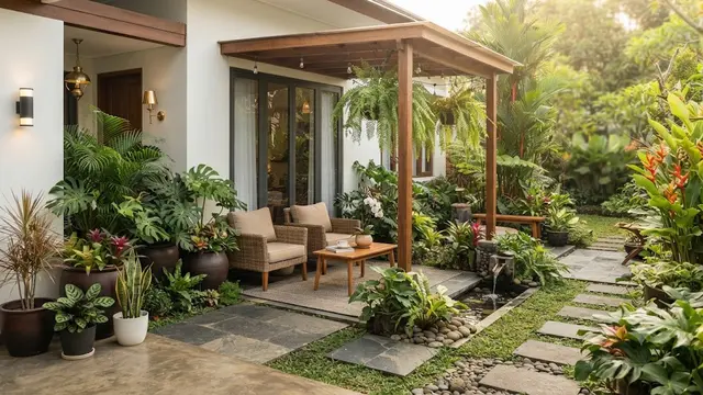 Inspirasi Teras Rumah Sederhana. (AI Generated)