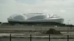 Pemandangan Stadion Al Janoub di Doha, Qatar, Senin (16/12/2019). Stadion Al Janoub merupakan satu dari delapan stadion yang digunakan pada Piala Dunia 2022. (AP Photo/Hassan Ammar)