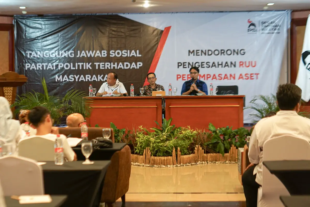 Dewan Perwakilan Wilayah (DPW) Partai Solidaritas Indonesia (PSI) Provinsi Banten menggelar diskusi bertajuk Tanggung Jawab Sosial Partai Politik terhadap Masyarakat dengan Mendorong Pengesahan RUU Perampasan Aset.