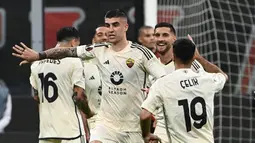 AS Roma menang 1-0 atas AC Milan. (Isabella BONOTTO/AFP)