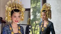 Sarah Menzel Pakai Gaun Adat Minang (Sumber: Instagram/windysavosacouture)