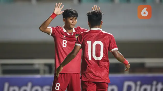 Selebrasi pemain Timnas Indonesia U-17, Arkhan Kaka (8)