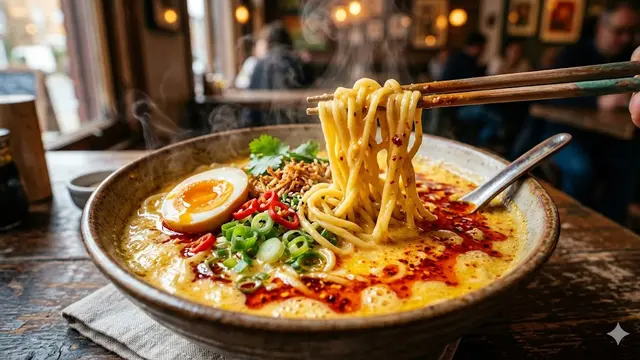 mie pedes topping keju