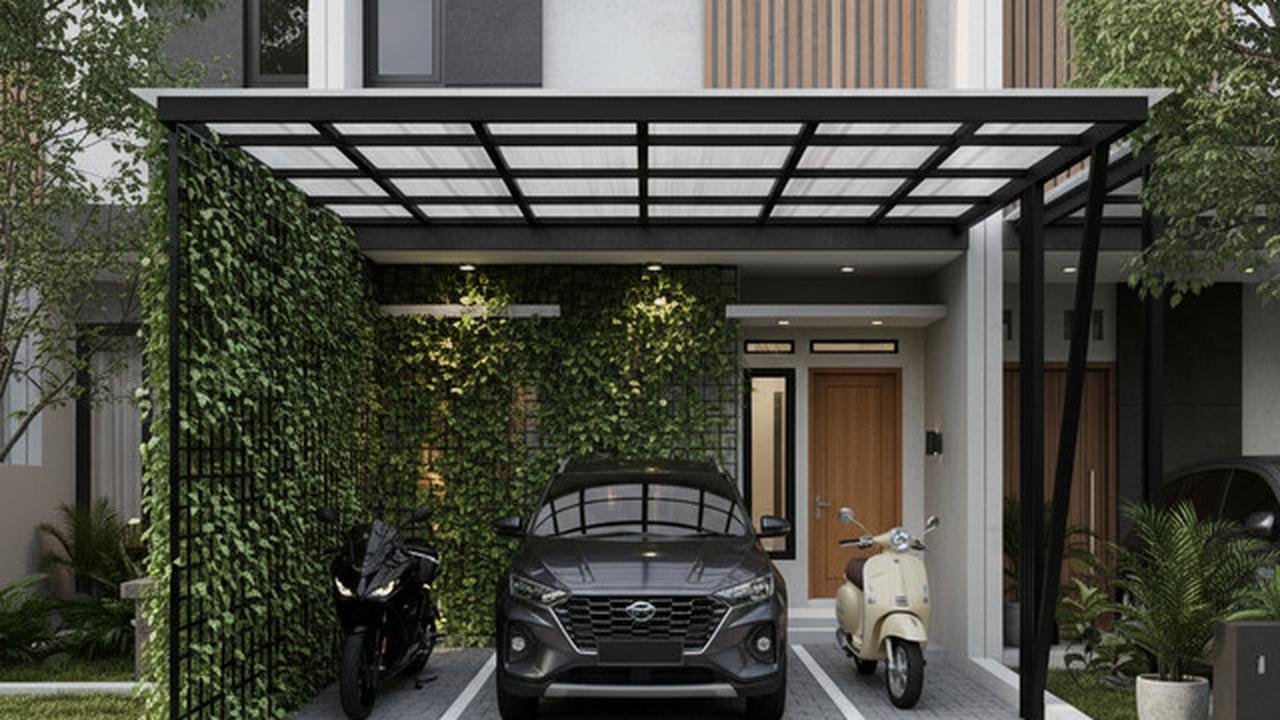 8 Inspirasi Carport Minimalis untuk 1 Mobil 2 Motor di Lahan Sempit 2025