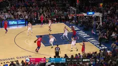 Berita video game recap NBA 2017-2018 antara Philadelphia 76ers melawan New York Knicks dengan skor 105-98.