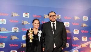 Anugerah Lembaga Sensor Film 2025 jadi momen emas bagi Joko Anwar dan Tia Hasibuan. Siksa Kubur menang kategori Film Bioskop 17+ Sensor Mandiri Terbaik. (Foto: M. Altaf Jauhar)