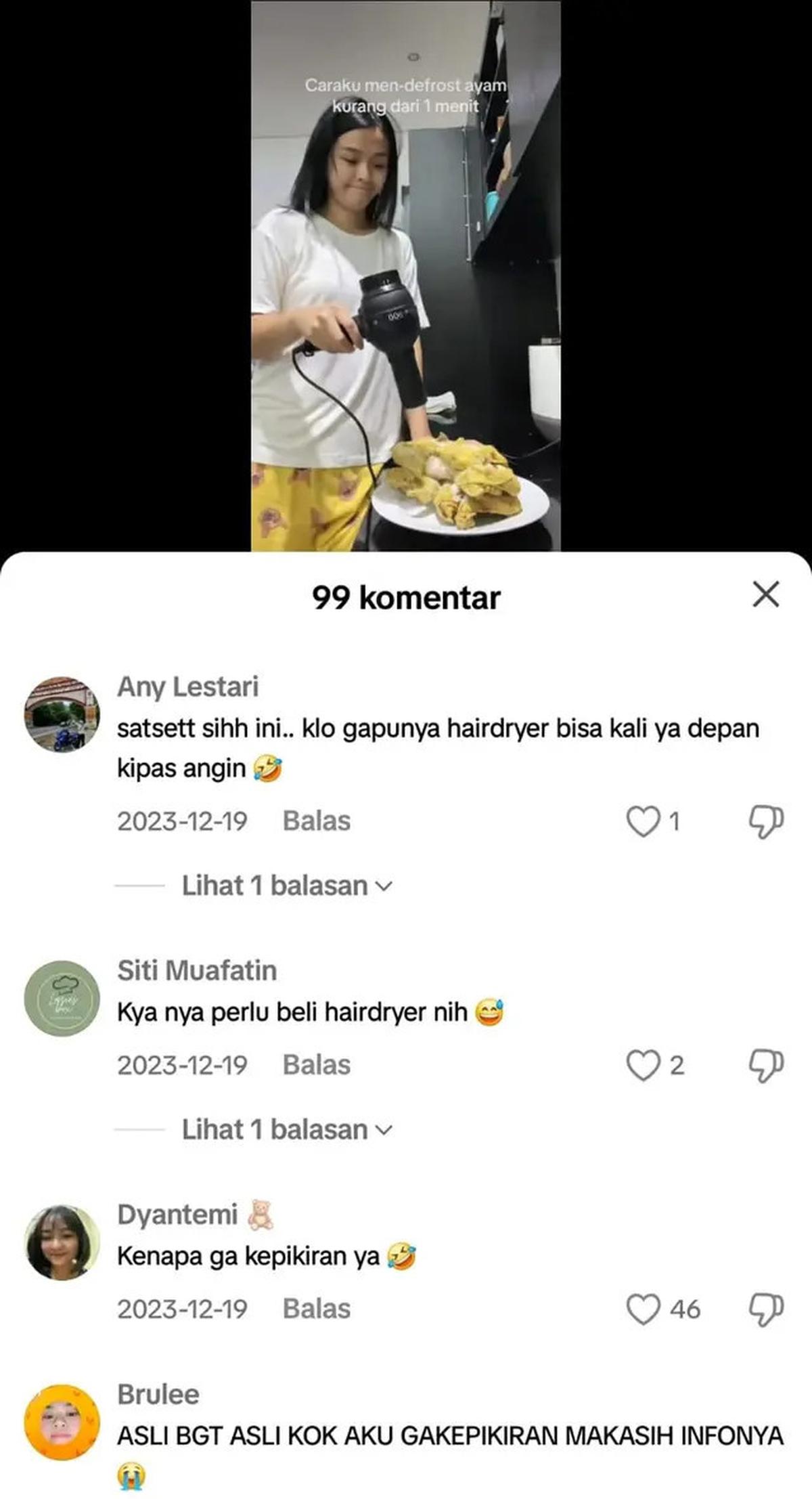 Cara Mencairkan Ayam Beku dalam 1 Menit, Hanya Gunakan Alat Ini
