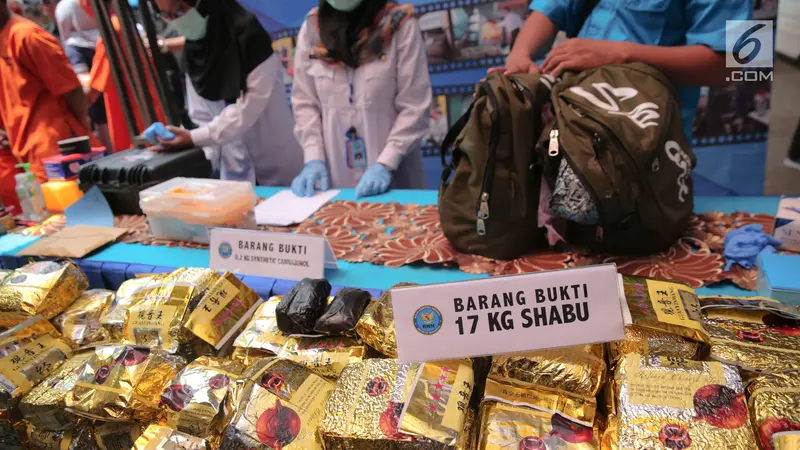 Ratusan Kilogram Sabu Dimusnahkan di Halaman BNN