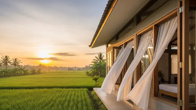 10 Model Rumah Minimalis Pinggir Sawah dengan View Sunrise Langsung dari Kamar
