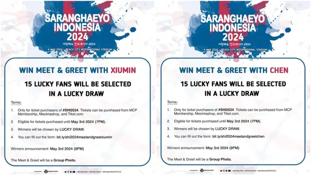 Meet and Greet Xiumin dan Chen EXO gratis. (instagram.com/@mecimapro)