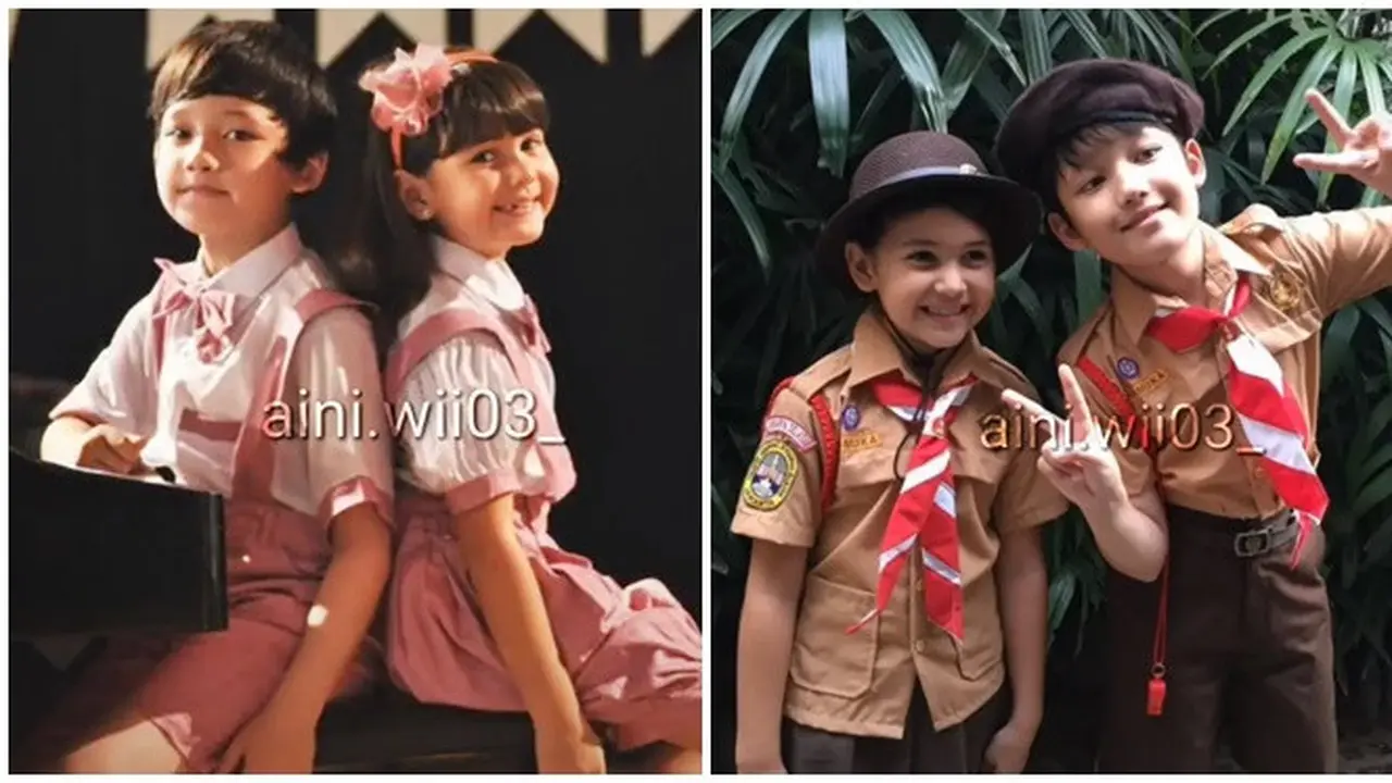 Pernah Main Film Bareng, Ini 6 Potret Masa Kecil Sandrinna Michelle dan Alwi Assegaf