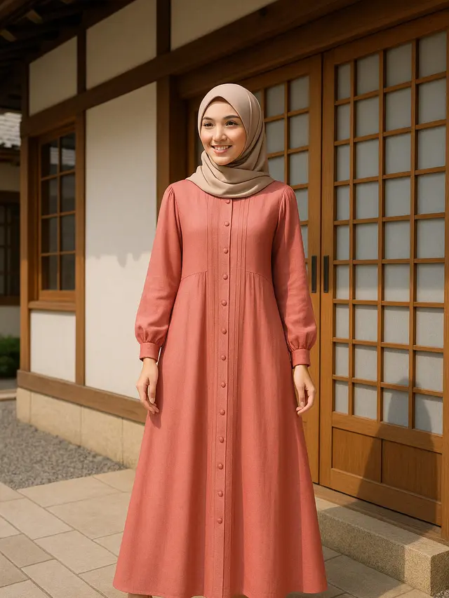 Model Gamis Kekinian untuk Wanita Tinggi 150an