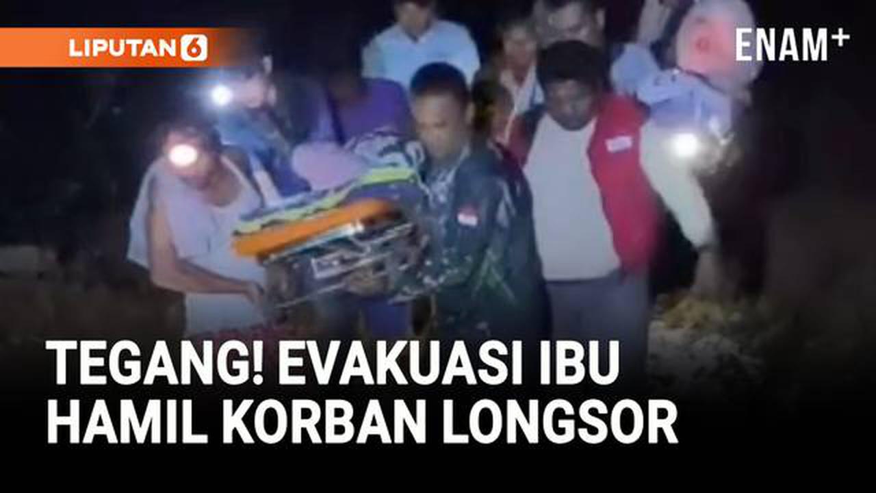 Penuh Ketegangan! Evakuasi Ibu Hamil Korban Longsor di Talamau