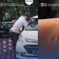 Tidak terima mobilnya diderek karena parkir liar, pria nekat ini berontak dengan mengigit lengan pertugas Dishub. (source: Indtagram @dishubjaksel)