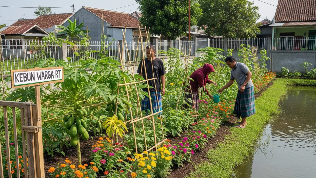 inspirasi kebun produktif warga RT tanpa modal besar