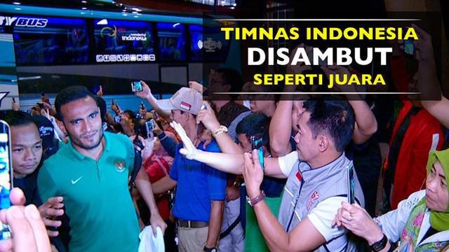 Video sambutan untuk Timnas Indonesia di hotel yang seperti sudah juara Piala AFF 2016 usai taklukkan Thailand pada leg I final.